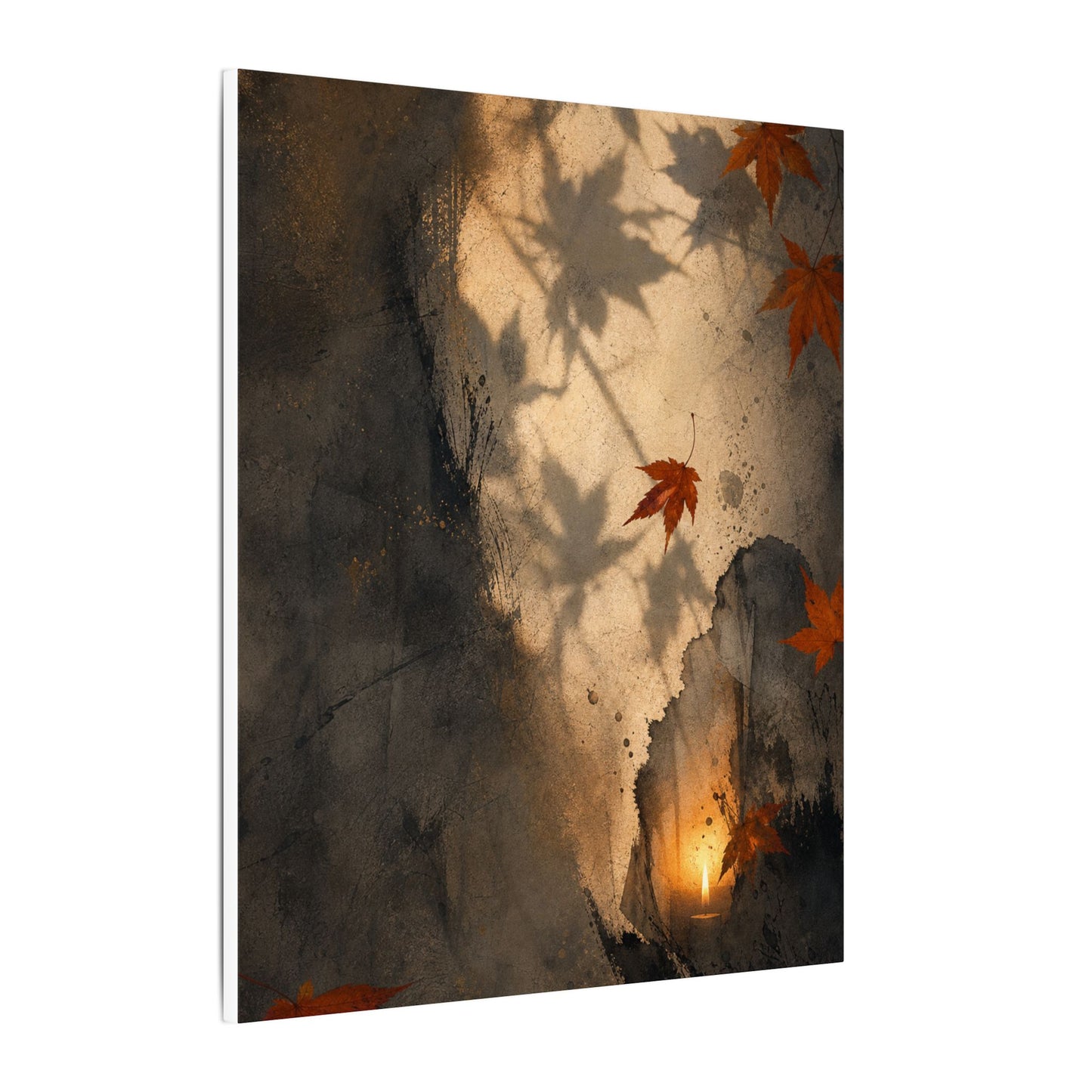 Shadow Play Texture Canvas Art | Neutral Japandi Art