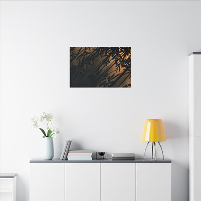 Sophisticated Shadow Play Canvas Art - Shadow Zen Dark Japandi