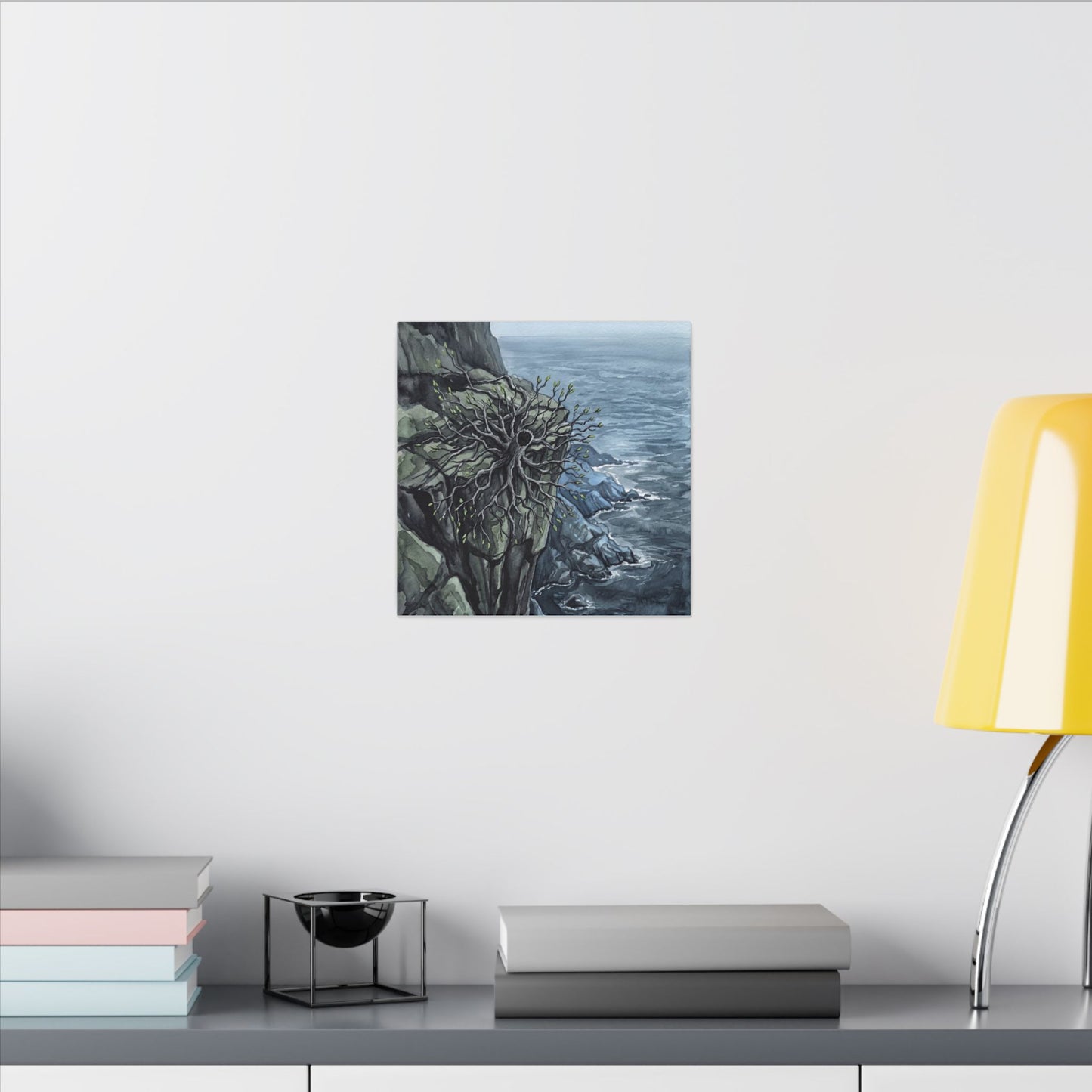 Pine Tree Spring Canvas Art | Japandi Neutral Design