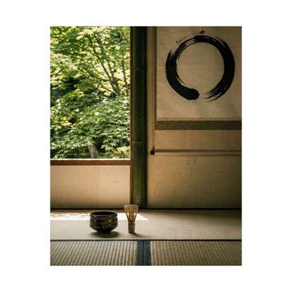 Zen Tea Ceremony in Dappled | Enso Wall Art Print