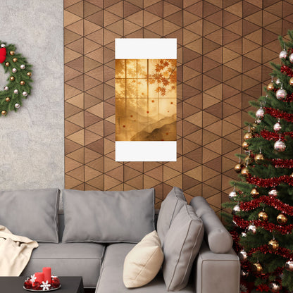 Shoji Screen Wall Art Print | Autumn Japandi Texture Art