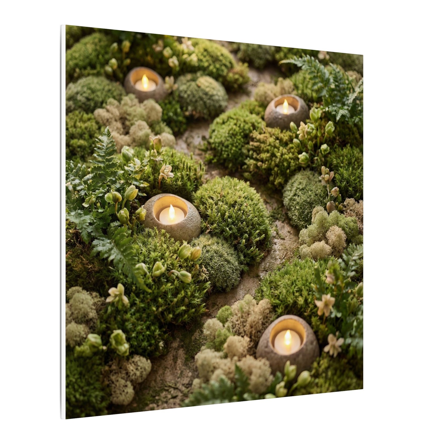 Moss Close Up Japanese Pattern Canvas Art | Neutral Japandi Art