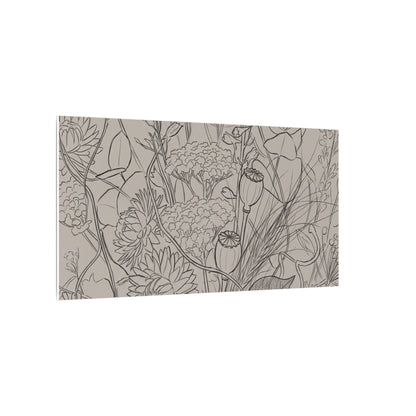 Summer Dried Flowers Minimal Line Canvas Art | Elegant Decor