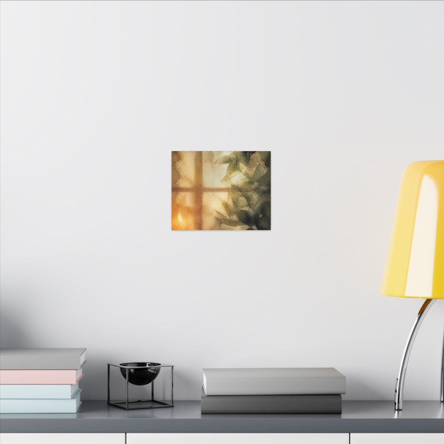 Cozy Shoji Screen Canvas Art - Watercolor Japandi