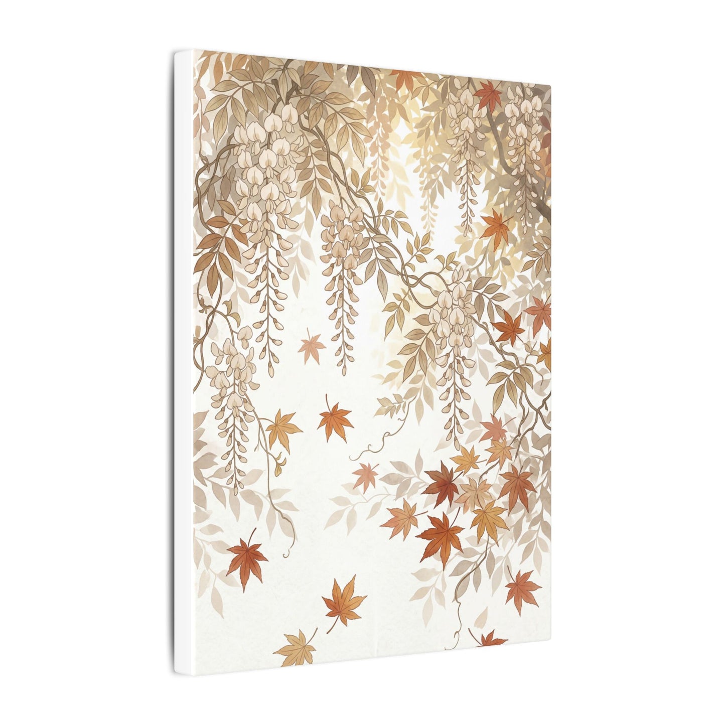 Shibui Wisteria Canvas Art - Japandi Japanese Pattern