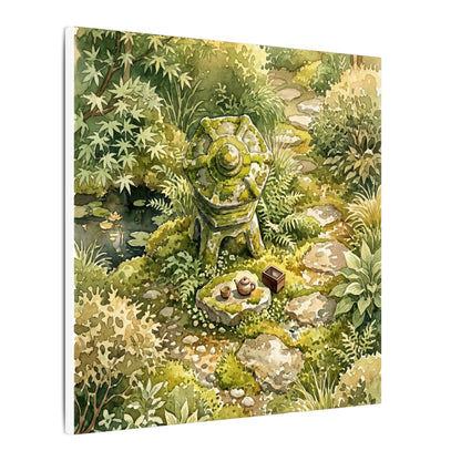 Datsuzoku Stone Lantern Canvas Art - Japandi Watercolor