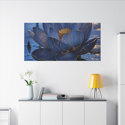 Kintsugi Lotus Flower in Dawn | Broken Beauty Canvas Art