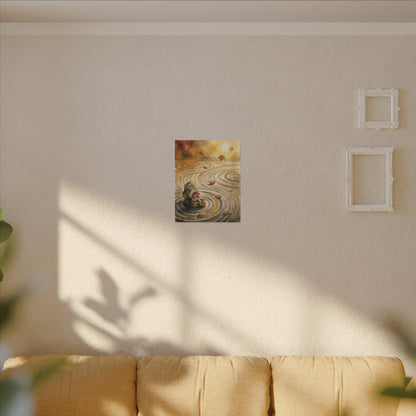 Autumn Rock Garden Watercolor Canvas Art | Neutral Decor