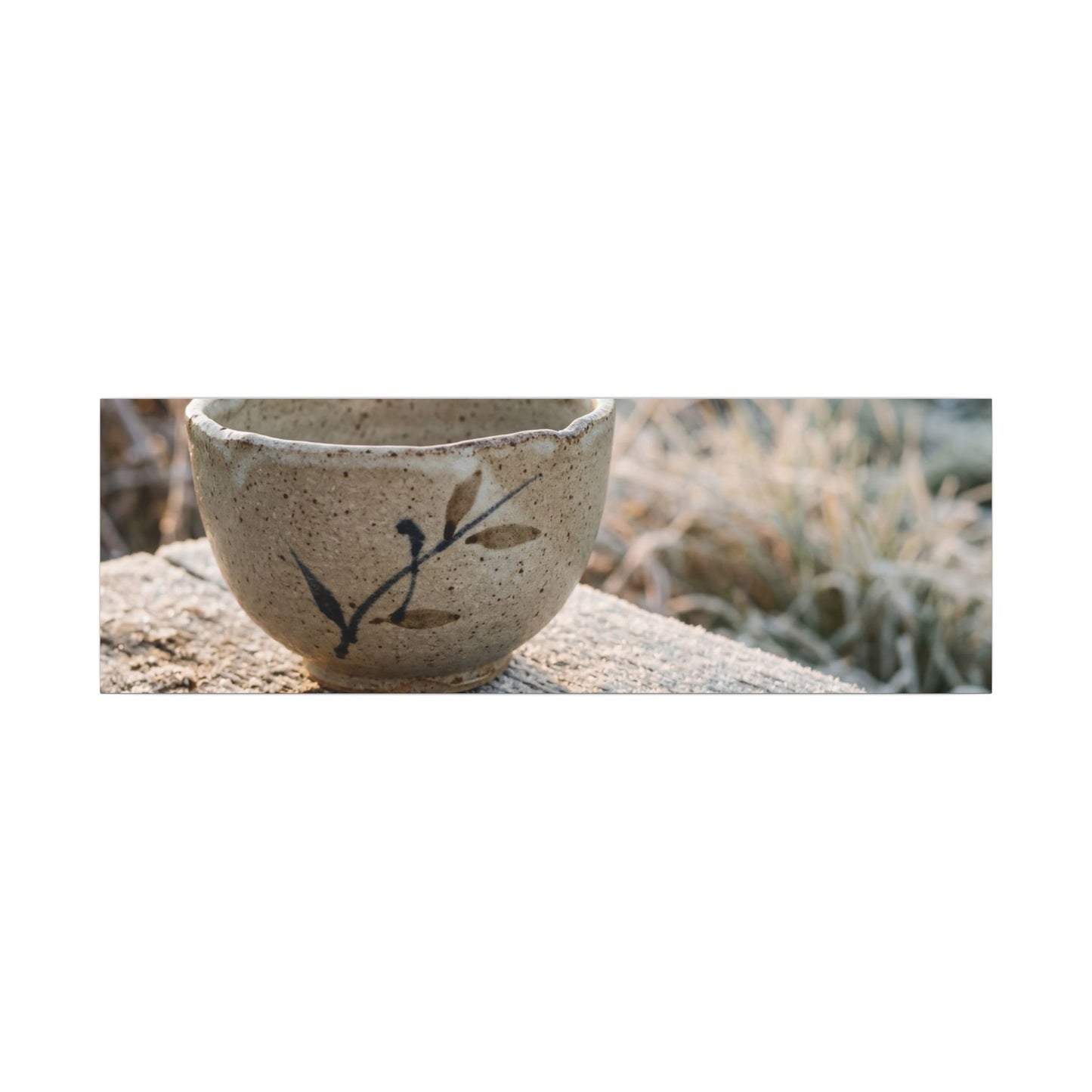 Golden Hour Ceramic Bowl Canvas Art - Japandi Ma