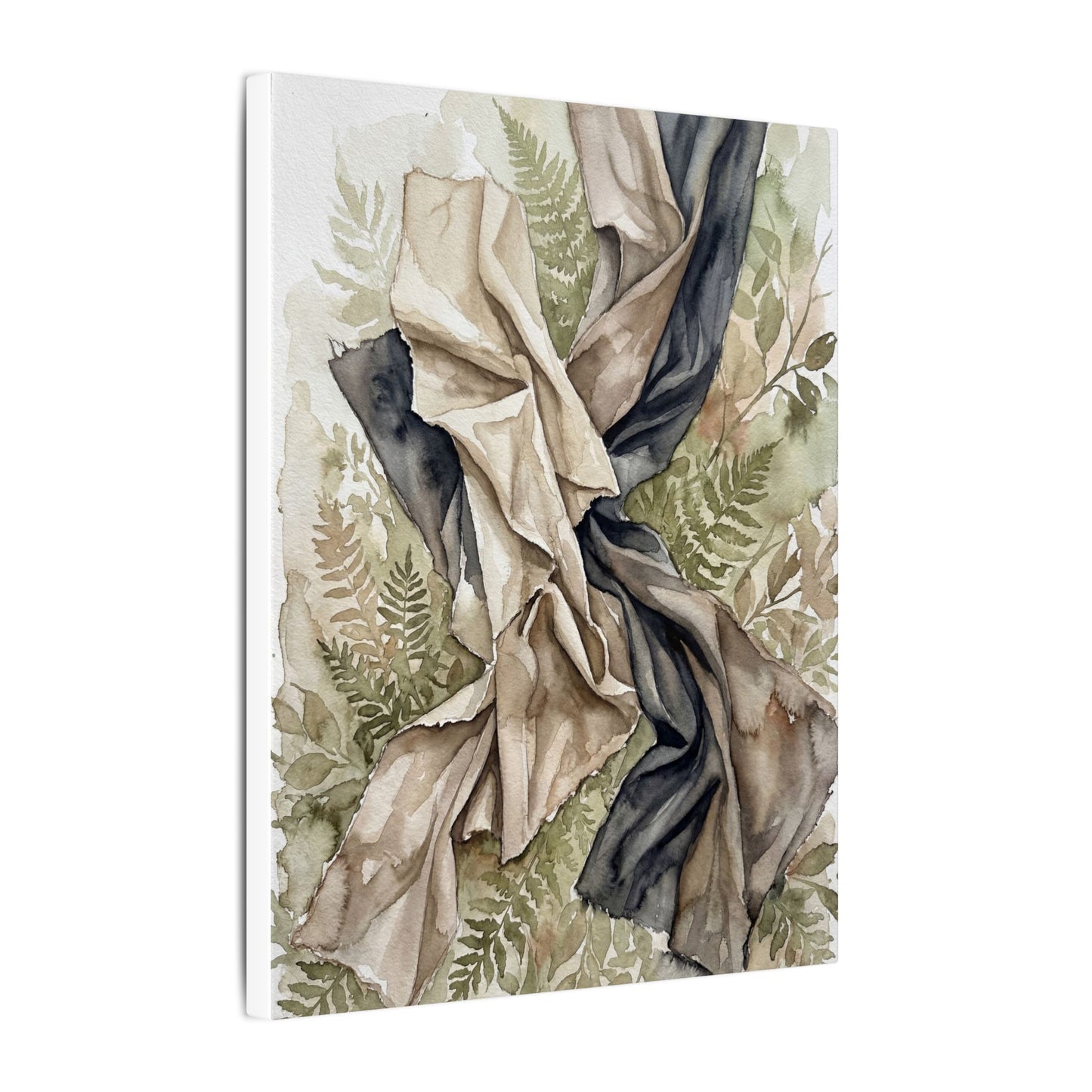Silk Drape Summer Canvas Art | Japandi Cozy Design