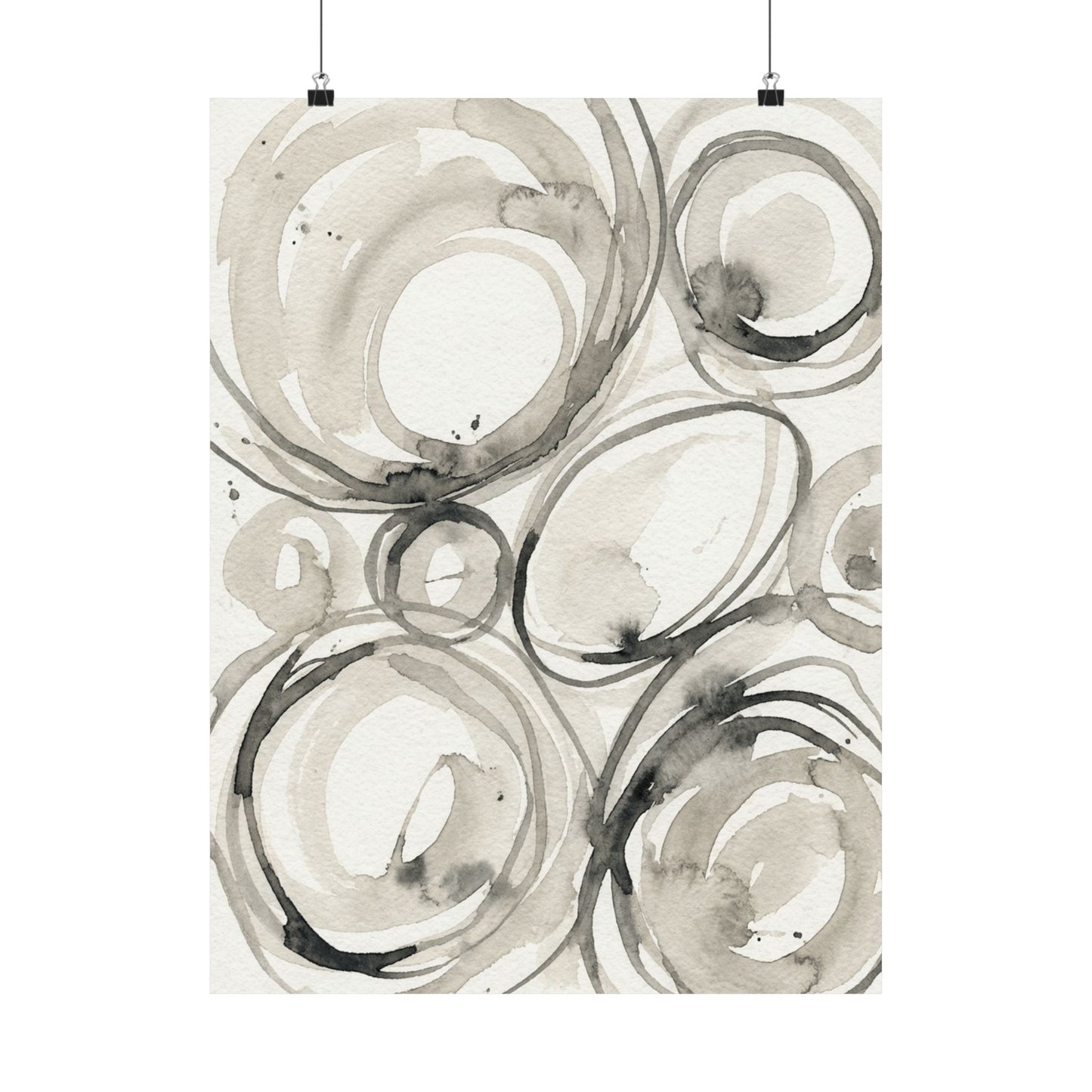Handcrafted Feel Japandi Watercolor Wall Art Print | Handcrafted Feel Watercolor Art Print