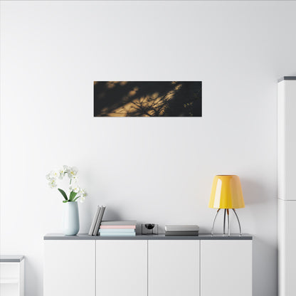 Moody Shadow Play Canvas Art - Moody Minimal Dark Japandi