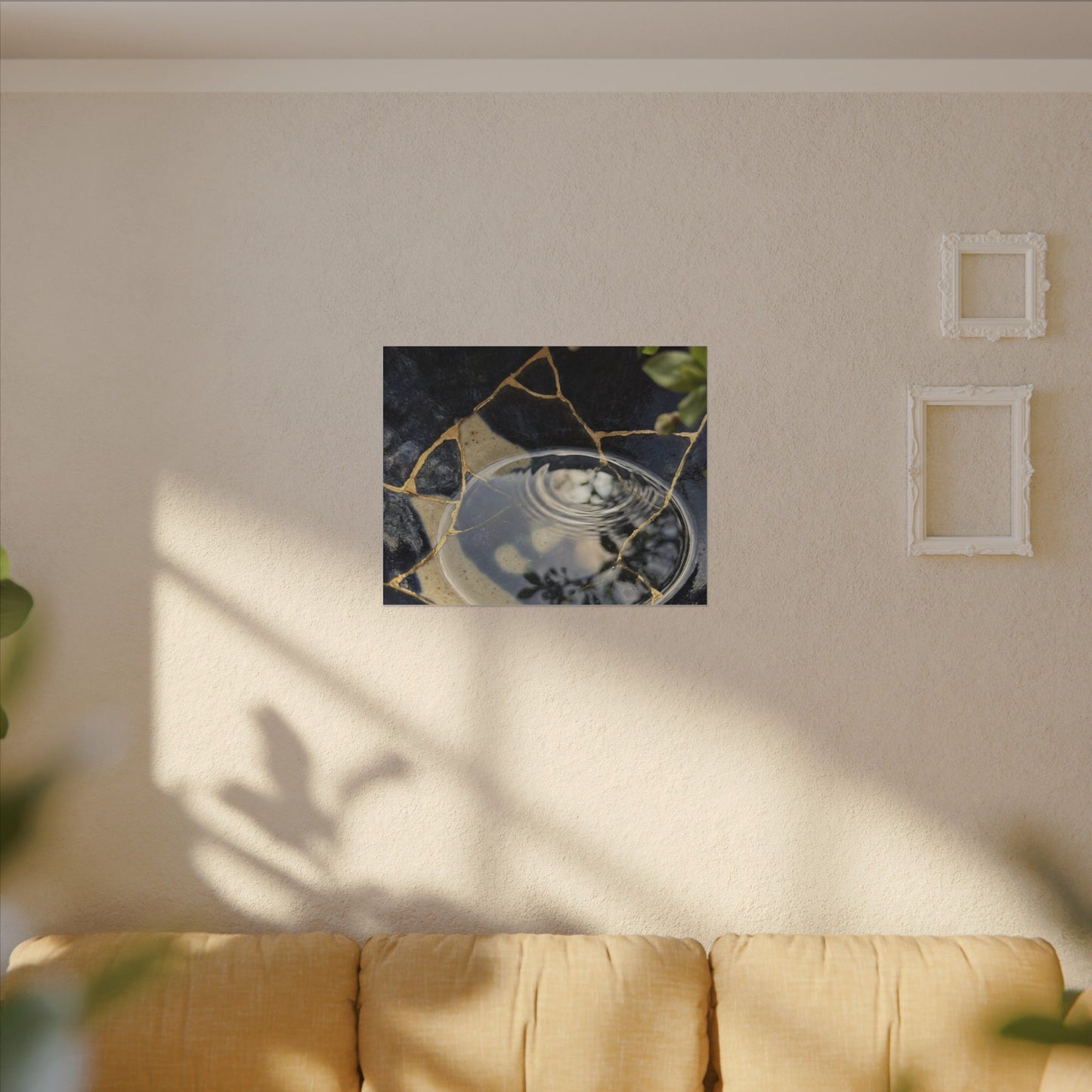 Water Ripple Spring Canvas Art | Kintsugi Beautiful Design