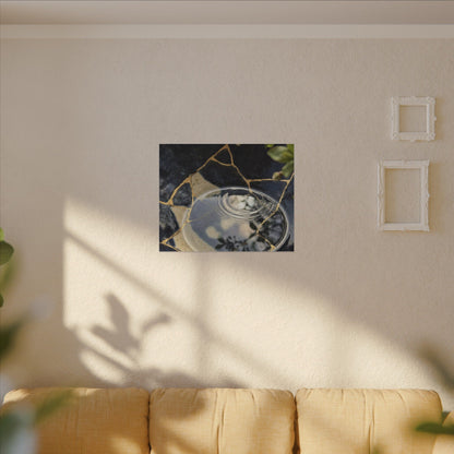 Water Ripple Spring Canvas Art | Kintsugi Beautiful Design