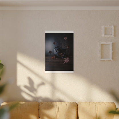 Dark Japandi Paper Fold in Dawn | Shadow Zen Canvas Art