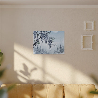 Seijaku Wisteria Canvas Art - Zen Sumi E