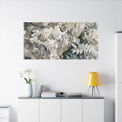 Stone Lantern Watercolor Canvas Art | Elegant Japandi Art