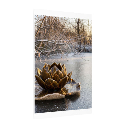 Lotus Flower Gold Repair Canvas Art | Beautiful Kintsugi Art