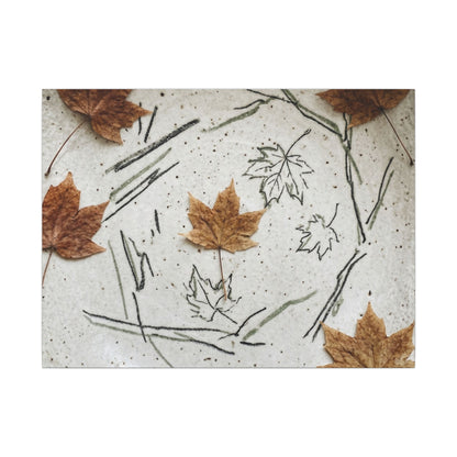 Ceramic Bowl Autumn Canvas Art | Japandi Elegant Design