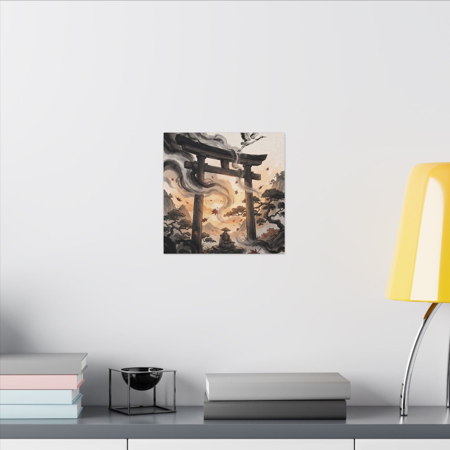 Torii Gate Ukiyo E Inspired Canvas Art | Serene Zen Art