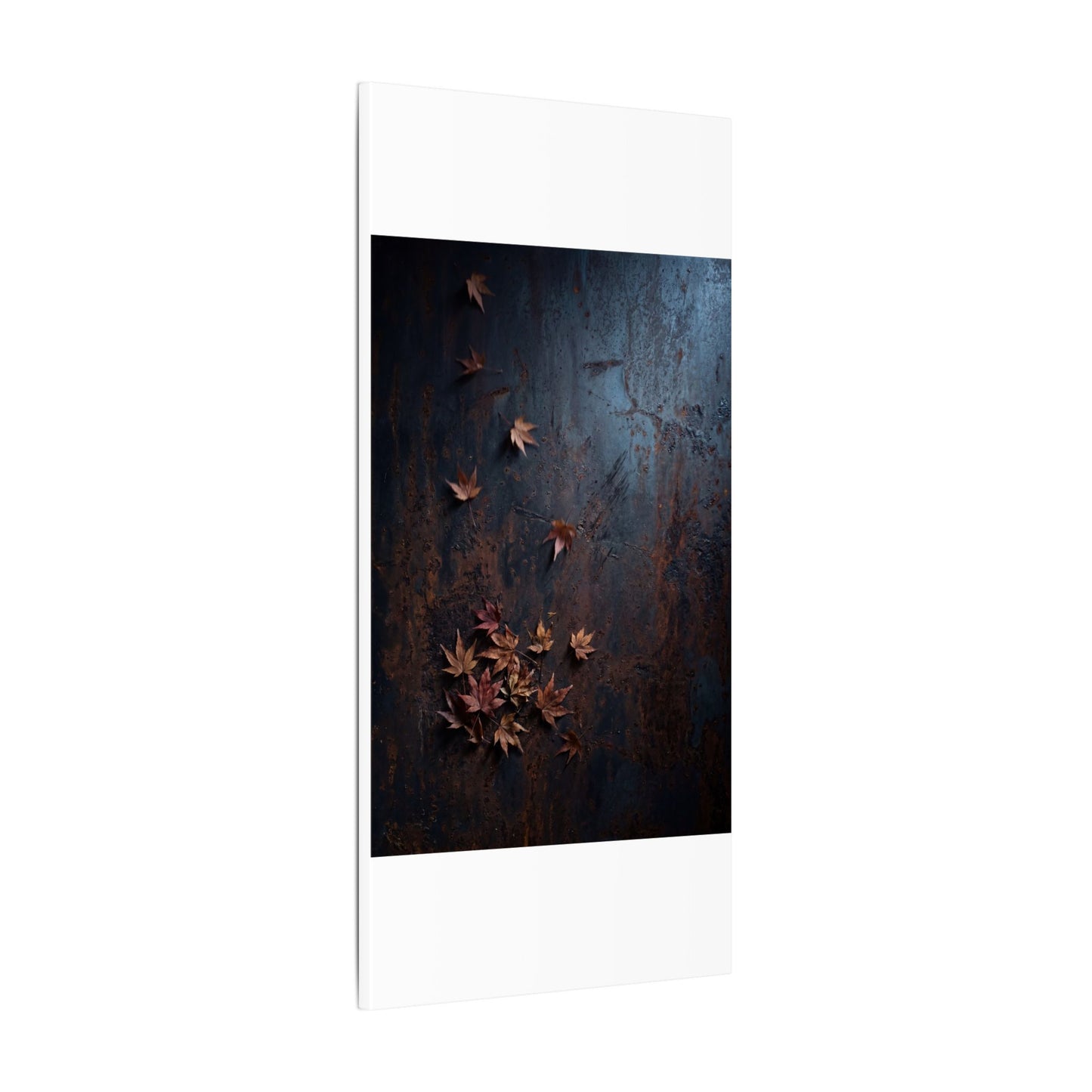 Moonlight Rust Patina Canvas Art - Dark Japandi Mono No Aware