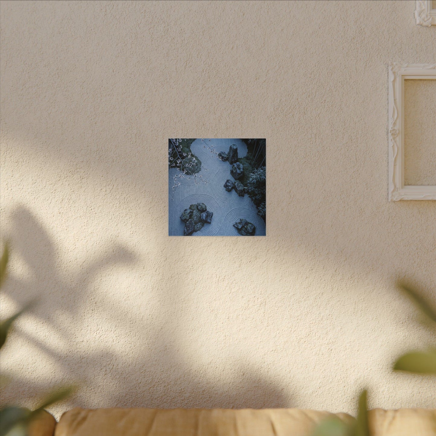 Contemplative Cherry Blossom Canvas Art - Karesansui Zen