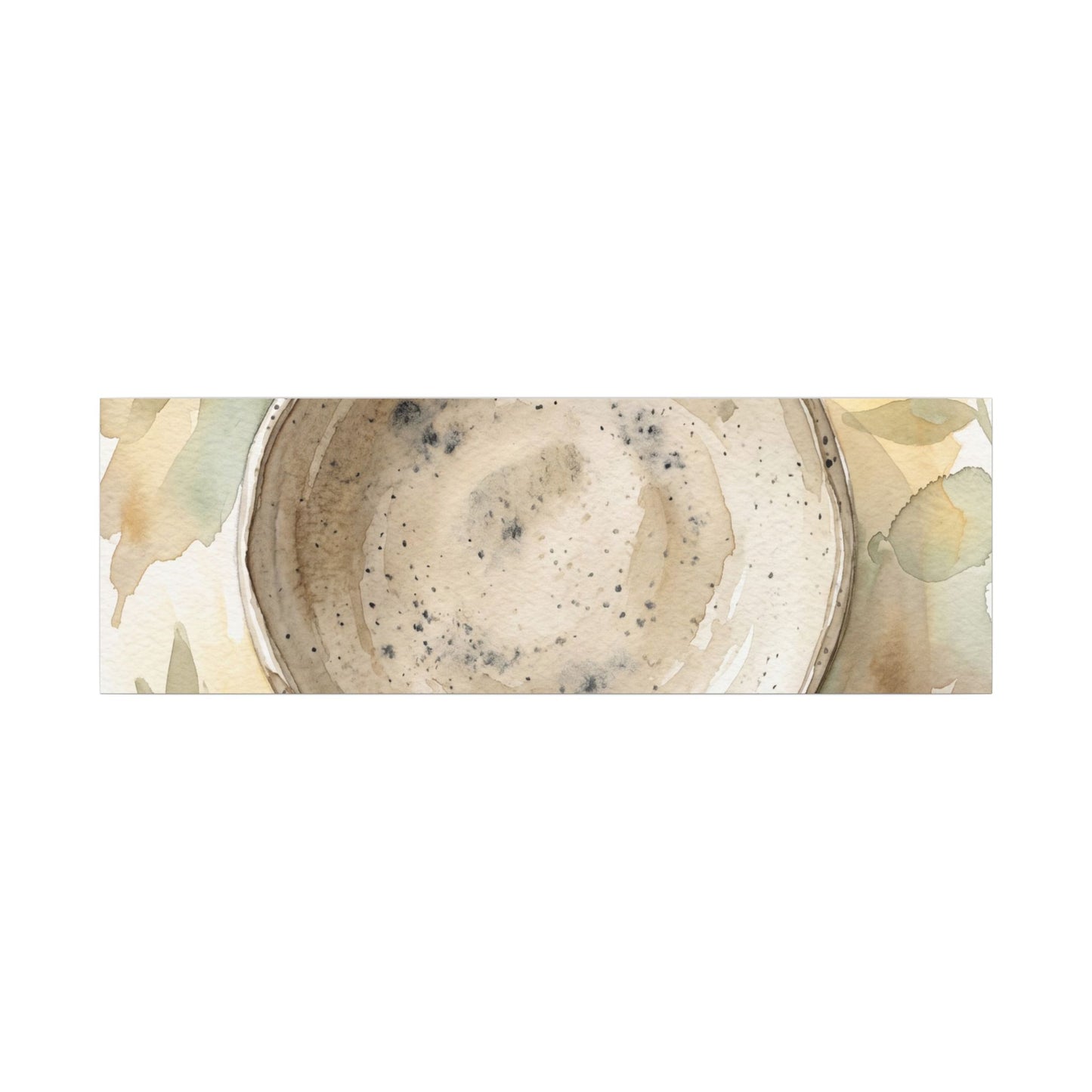 Ceramic Bowl Watercolor Canvas Art | Warm Japandi Art