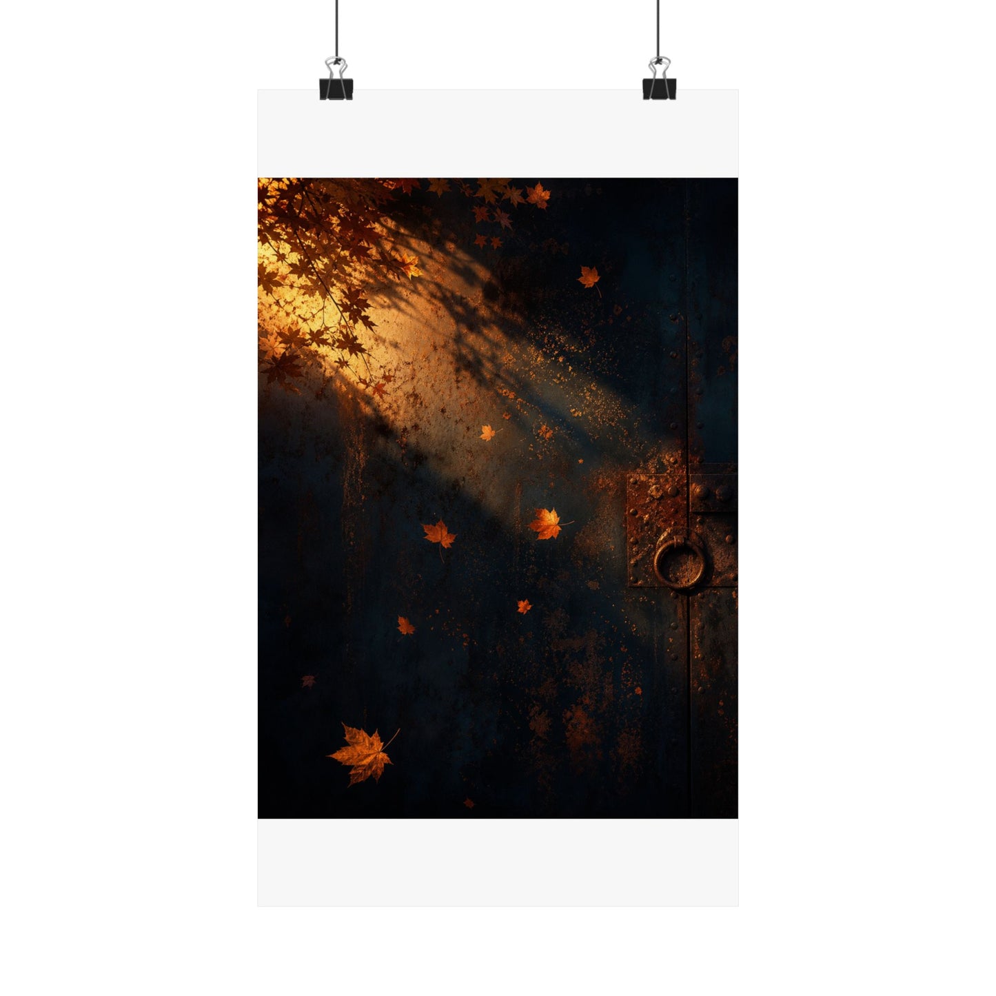 Rust Patina Wall Art Print | Autumn Dark Japandi Shadow Zen Art