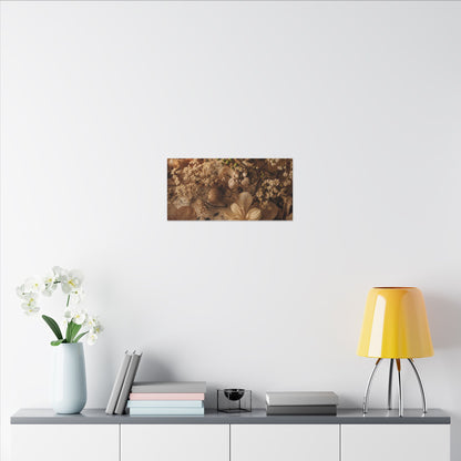 Spring Dried Flowers Japanese Pattern Canvas Art | Earthy Decor