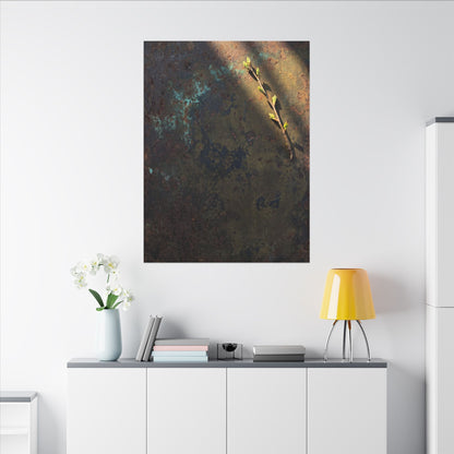 Golden Hour Rust Patina Canvas Art - Dark Japandi Ma