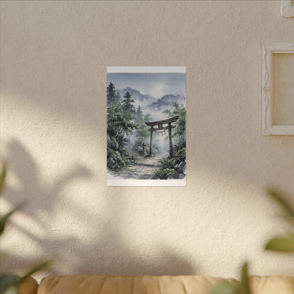 Moonlight Torii Gate Canvas Art - Zen Fukinsei
