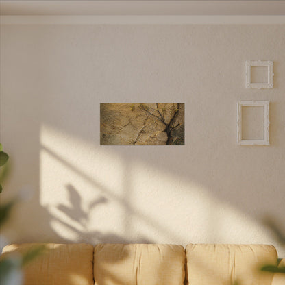 Cracked Earth Spring Canvas Art | Japandi Warm Design