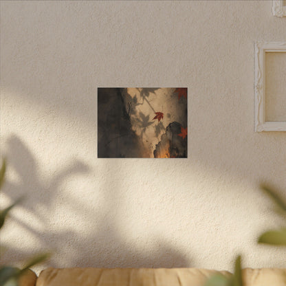 Shadow Play Texture Canvas Art | Neutral Japandi Art