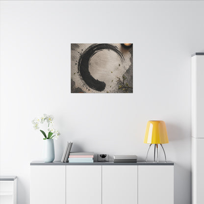 Candlelight Ink Brushstroke Canvas Art - Zen Ma