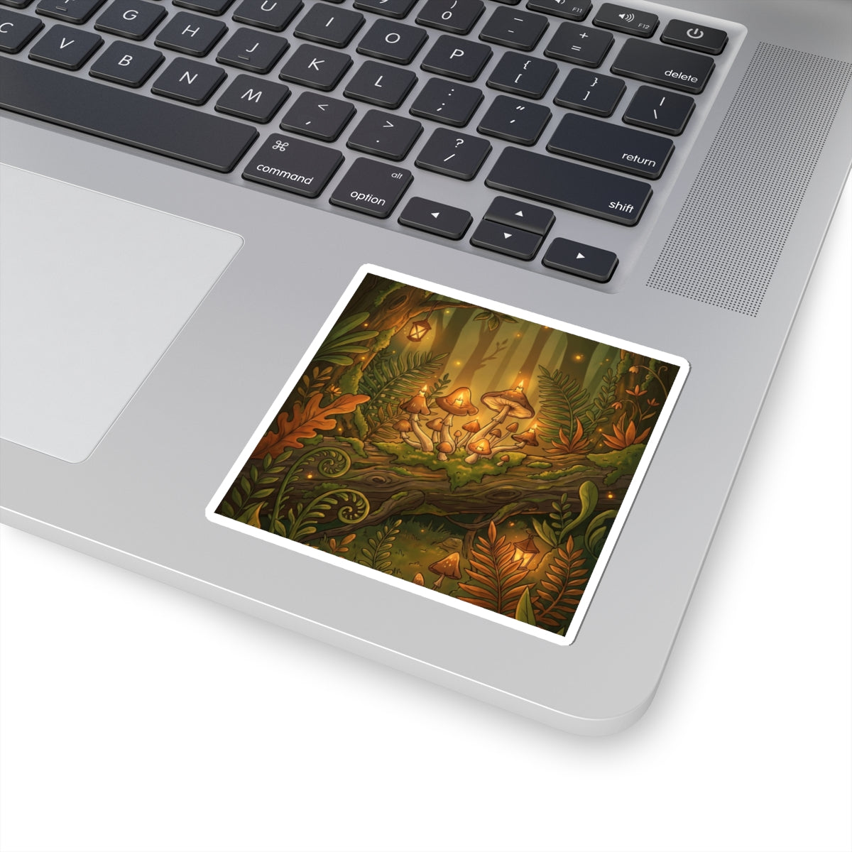 Summer Wild Mushrooms Forest Whimsy Sticker | Rustic Decor Art Print