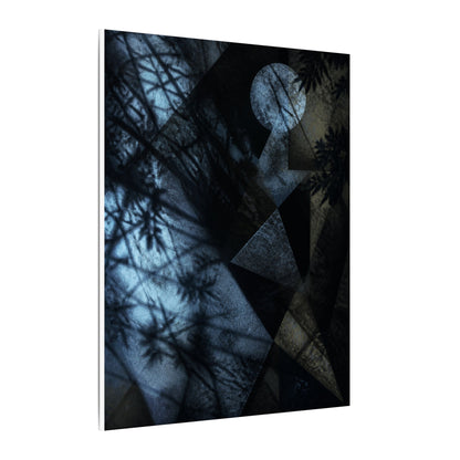 Shadow Play Winter Canvas Art | Dark Japandi Luxurious Design