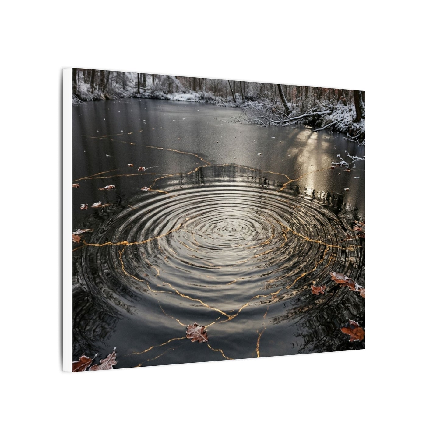 Water Ripple Broken Beauty Canvas Art | Artful Kintsugi Art