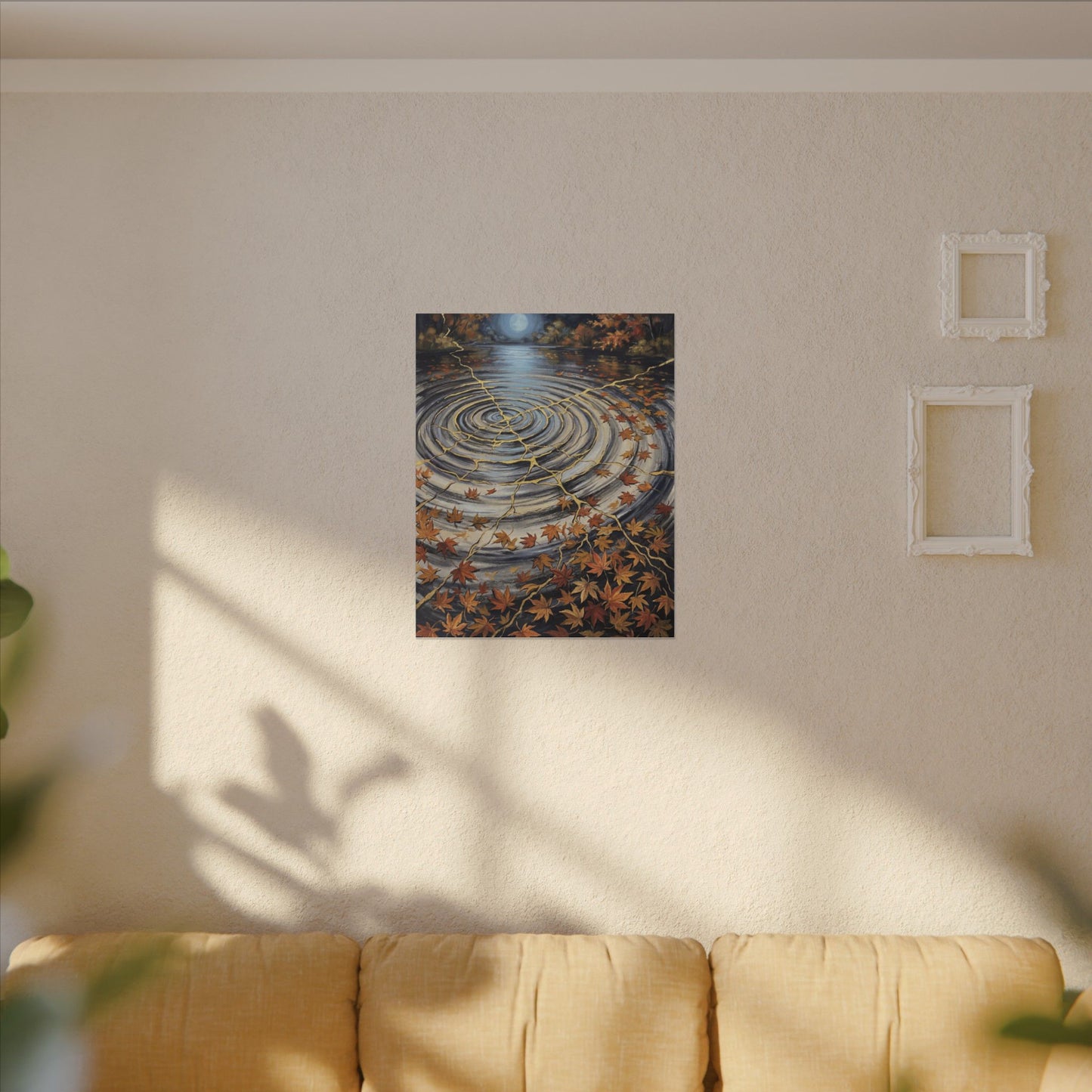 Moonlight Water Ripple Canvas Art - Kintsugi Fukinsei