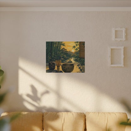 Ma Tea Ceremony Canvas Art - Zen Ukiyo E Inspired