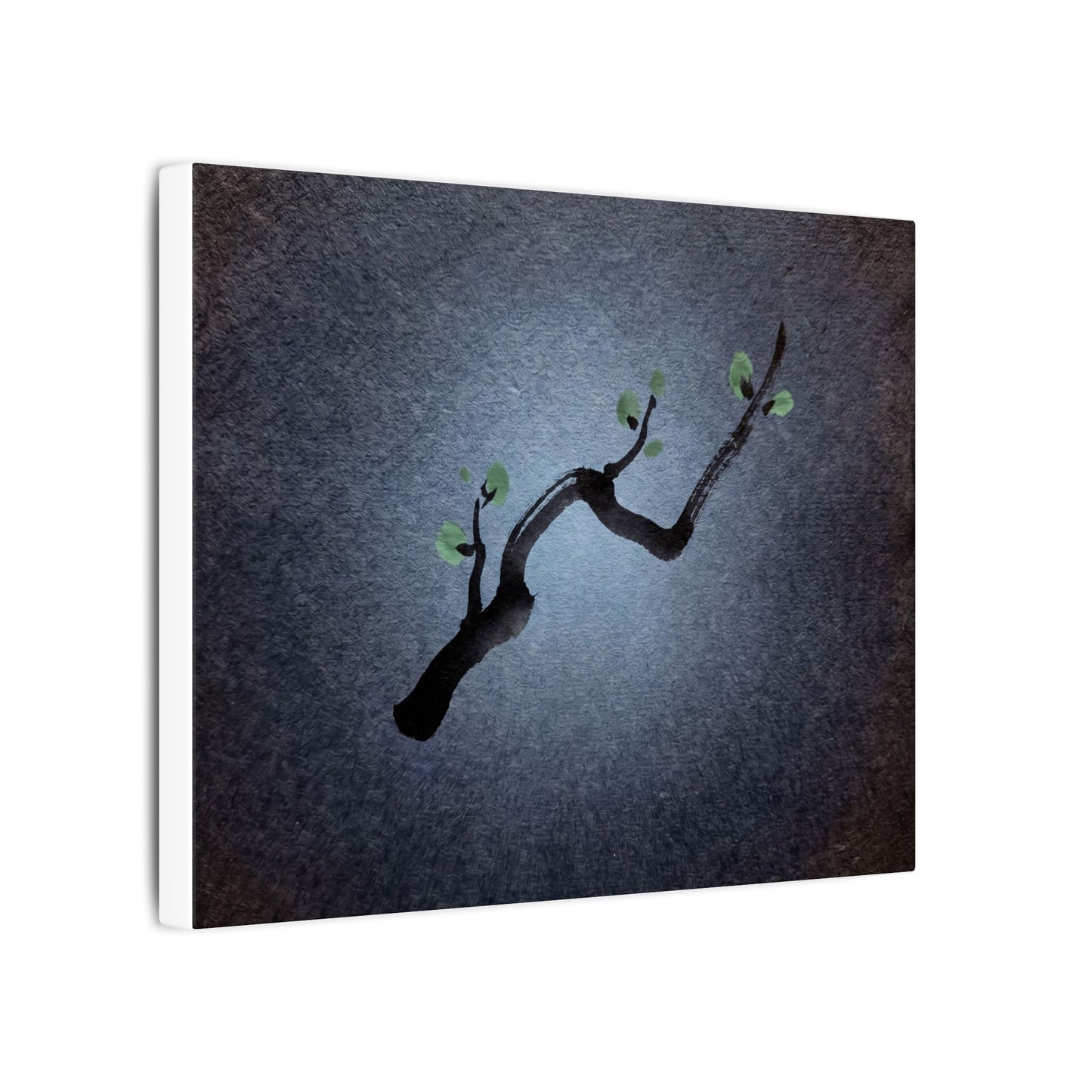 Ink Brushstroke Canvas Art | Spring Dark Japandi Moody Minimal Art