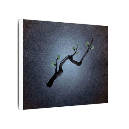 Ink Brushstroke Canvas Art | Spring Dark Japandi Moody Minimal Art
