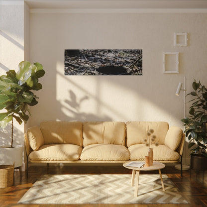 Dappled Ceramic Bowl Canvas Art - Dark Japandi Kanso