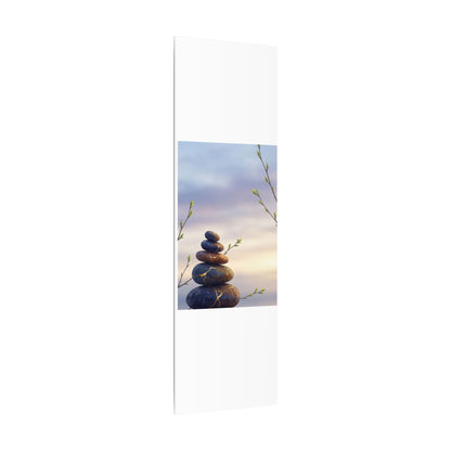 Spring River Stones Gold Vein Canvas Art | Philosophical Decor