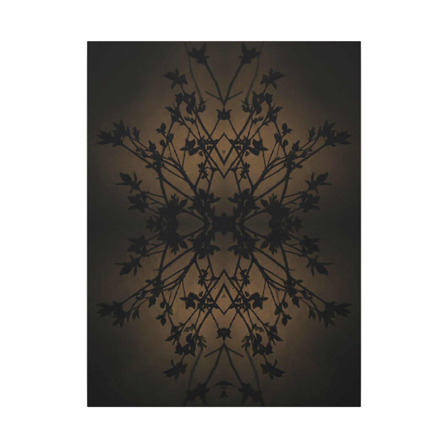 Golden Hour Shadow Play Canvas Art - Dark Japandi Seijaku