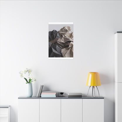 Neutral Paper Fold Canvas Art - Texture Japandi