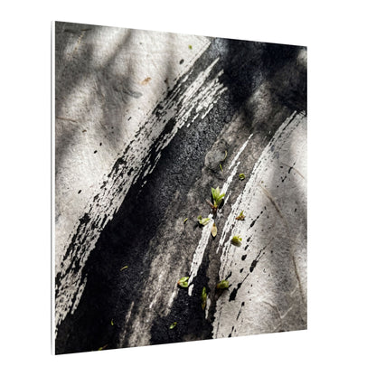 Ink Brushstroke Canvas Art | Spring Dark Japandi Moody Minimal Art