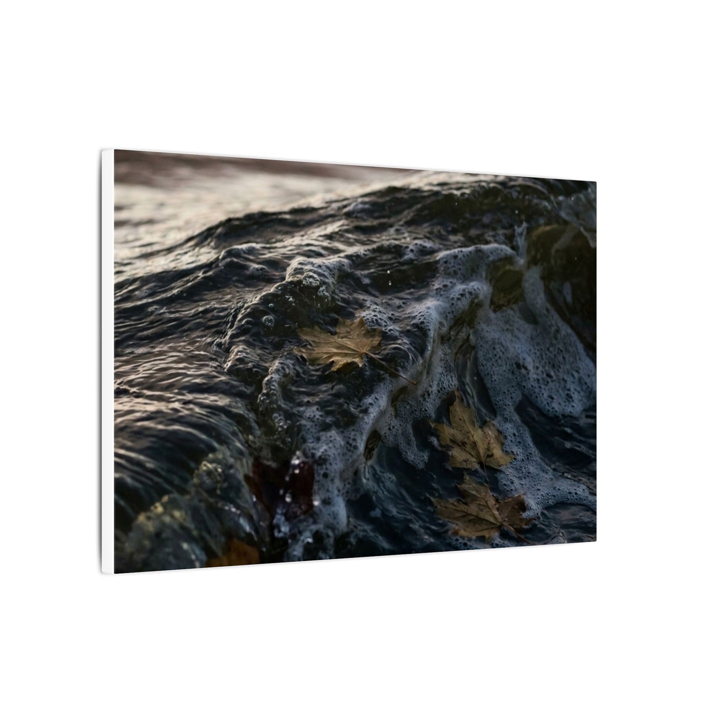 Dark Japandi Ocean Wave in Dawn | Moody Minimal Canvas Art