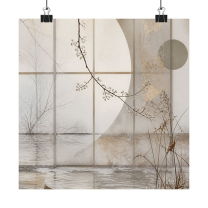 Overcast Shoji Screen Wall Art Print - Japandi Datsuzoku