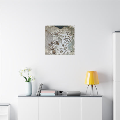 Ceramic Bowl Winter Canvas Art | Japandi Earthy Design