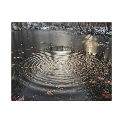 Water Ripple Broken Beauty Canvas Art | Artful Kintsugi Art